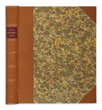 SCIENCE  HALLEY, EDMOND. Astronomical Tables.  1752